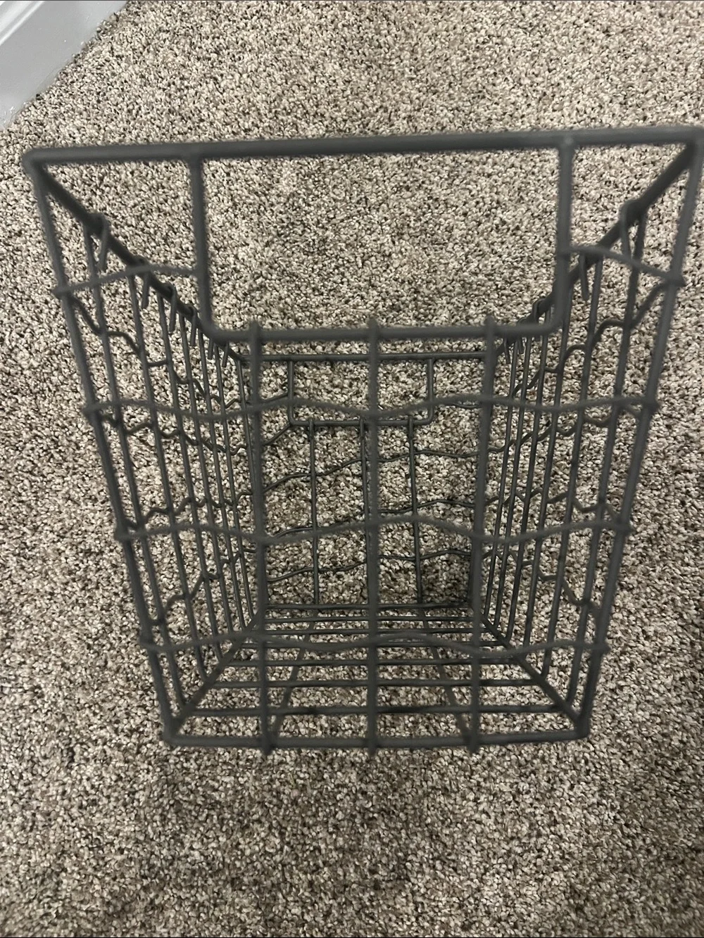 Industrial Wire Storage Basket in Charcoal Gray